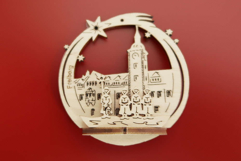Baumschmuck Freiberg<br />Rathaus Sternenschweif