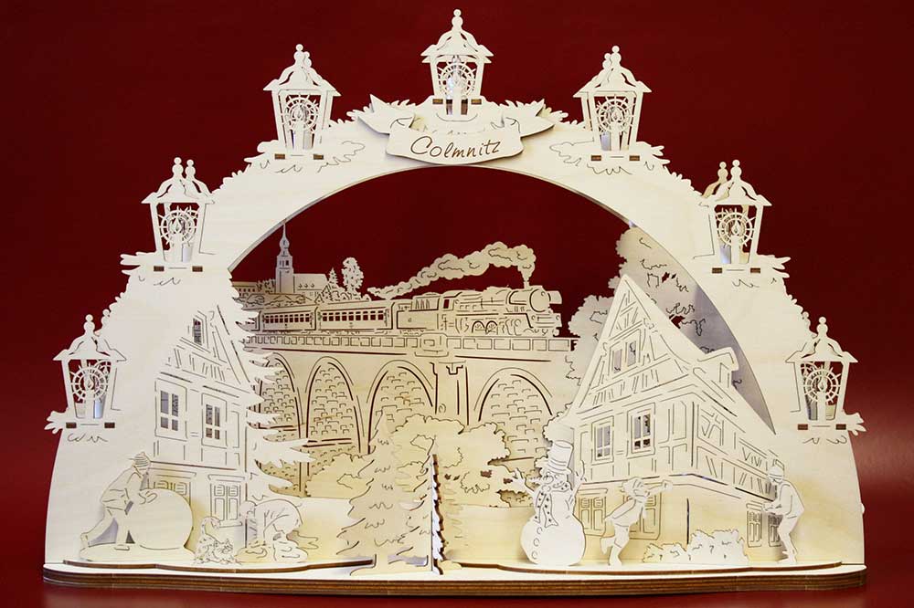 Schwibbogen Colmnitz Kleinbahn