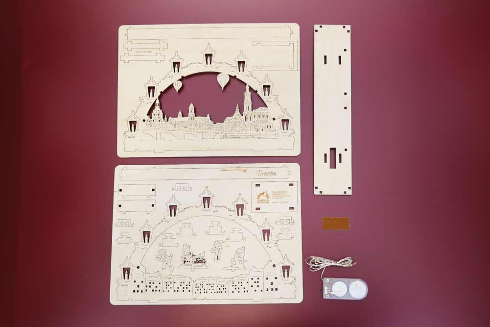 Bausatz Midi-Schwibbogen Dresden Canalettoblick