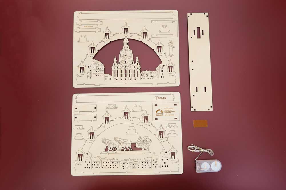 Bausatz Midi-Schwibbogen Dresden Frauenkirche