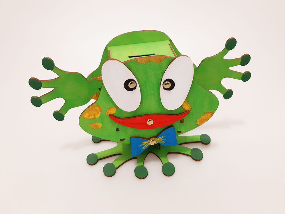 Bastelsatz Spardose Frosch Quaki