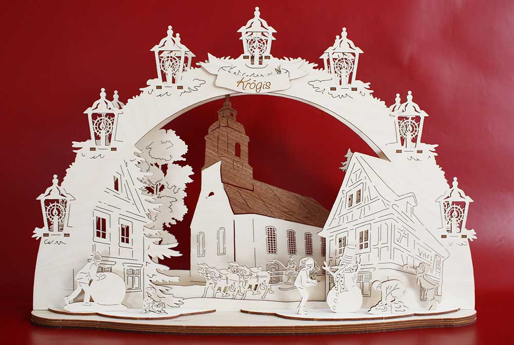 Schwibbogen Krögis Kirche