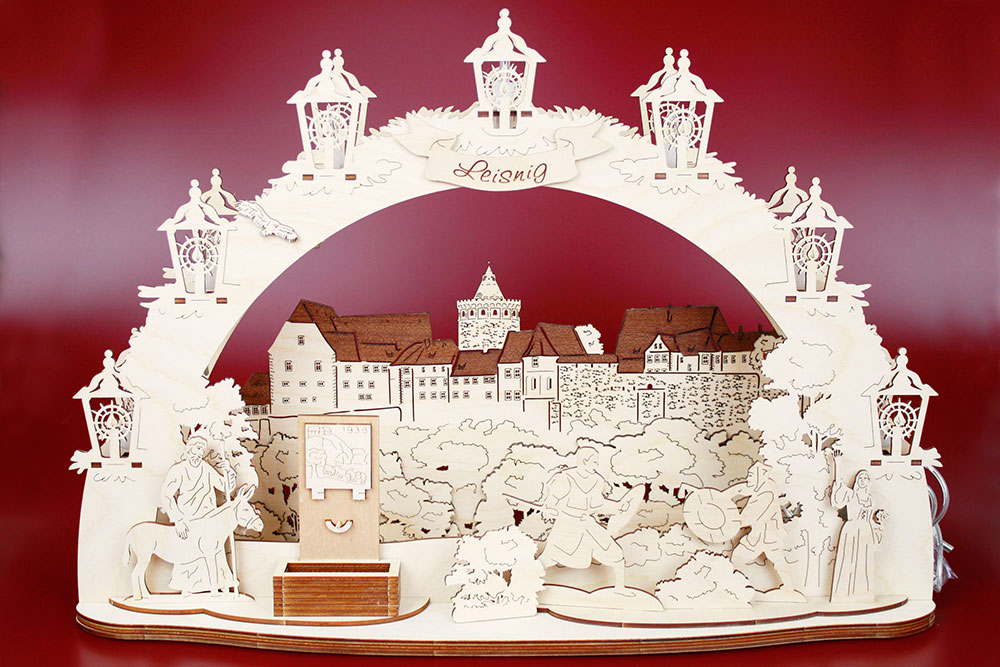 Schwibbogen Leisnig Burg Mildenstein Ritter