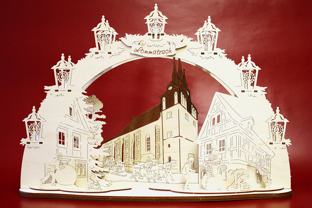 Lommatzsch Kirche Schwibbogen