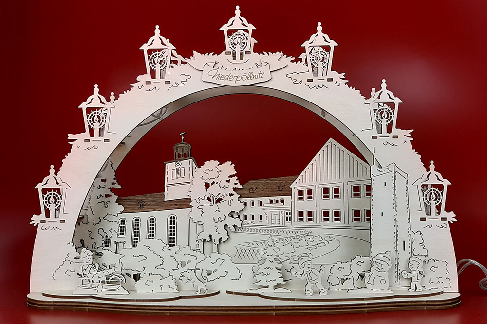 Schwibbogen Niederpöllnitz Kirche