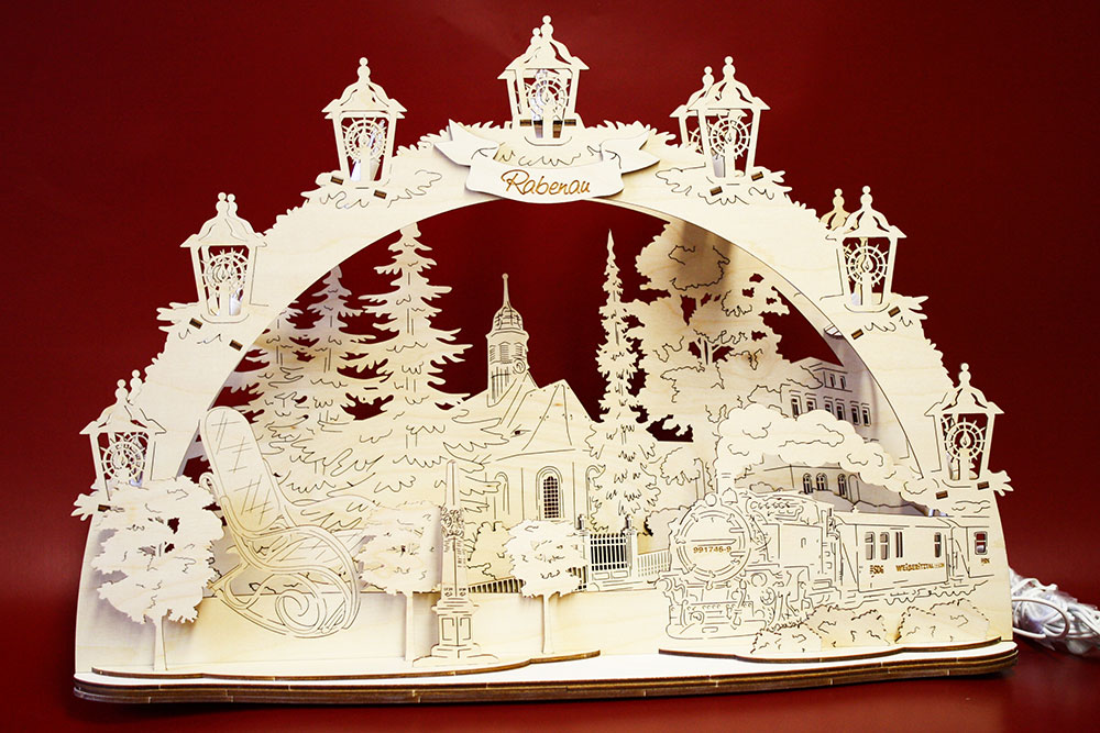 Schwibbogen Rabenau Kirche