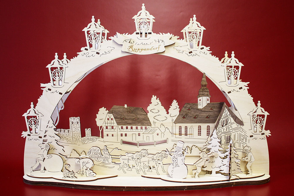 Schwibbogen Ruppendorf Kirche und Ruine