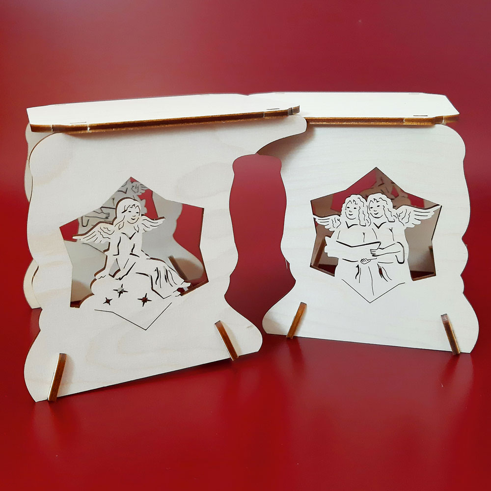 Bausatz Schwibbogen-Erhöhung Engel (2er-Set)