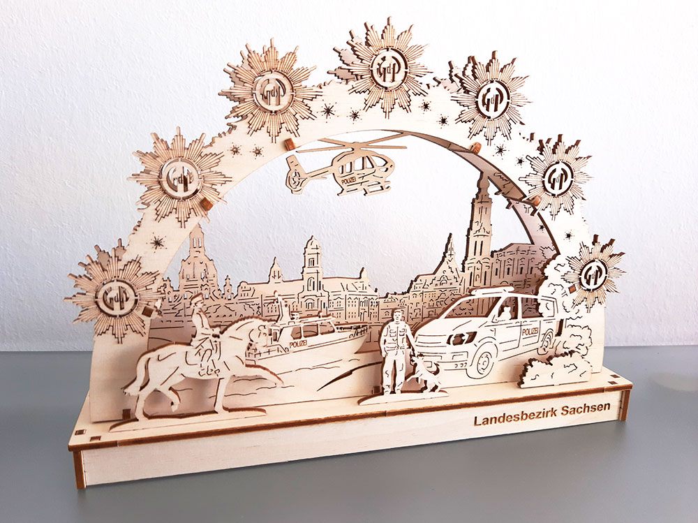 Bausatz Midi-Schwibbogen mit Logo