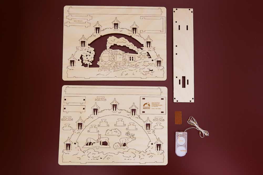 Bausatz Midi-Schwibbogen Dampfeisenbahn